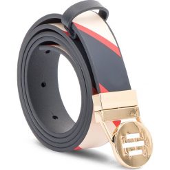 Pasek Damski TOMMY HILFIGER - Round Buckle Reversi AW0AW05879 85 903. Niebieskie paski Tommy Hilfiger, w paski, ze skóry. Za 229.00 zł.