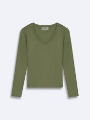 LTB Sweter w kolorze jasnozielonym rozmiar: L. Zielone swetry LTB, l, bez wzorów, prążkowane, bez ramiączek. Za 48.73 zł.
