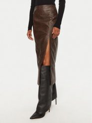 BARDOT Spódnica z imitacji skóry Dante 58855SB1 Brązowy Regular Fit. Brązowe spódnice Bardot, bez wzorów, ze skóry. Za 399.99 zł.