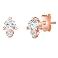 Glanzstücke München Srebrne kolczyki sztyfty srebro wysokiej próby Cyrkonia srebrny Kolczyki 1 ct Damski. Szare kolczyki Glanzstücke München, z cyrkonią, pozłacane. Za 239.99 zł.