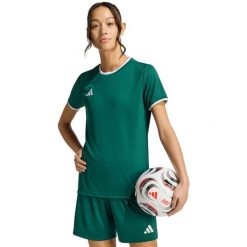 Koszulka damska adidas Entrada 26 Jersey. Zielone t-shirty sportowe adidas, xl, bez wzorów, z jersey, bez ramiączek, na fitness i siłownię, climacool (adidas). Za 60.99 zł.
