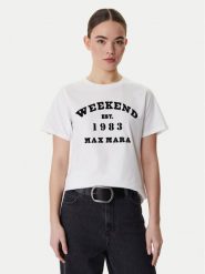 Weekend Max Mara T-Shirt Tenue 2615971051 Biały Regular Fit. Białe t-shirty Weekend Max Mara, m, bez wzorów, z bawełny, bez kołnierzyka, bez ramiączek. Za 419.99 zł.