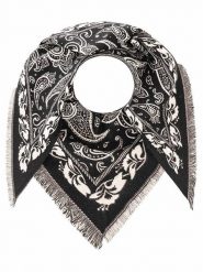 Zwillingsherz Chusta trójkątna "Paisley" w kolorze czarnym - 170 x 95 cm rozmiar: onesize. Czarne chusty Zwillingsherz, bez wzorów, z materiału. Za 111.45 zł.