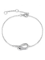 DI GIORGIO Srebrna bransoletka z elementem ozdobnym rozmiar: onesize. Szare bransoletki DI GIORGIO, z cyrkonią, srebrne. Za 108.99 zł.