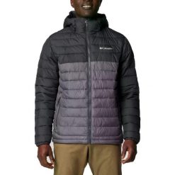 Kurtka COLUMBIA POWDER LITE II HOODED JAC Szary. Szare kurtki Columbia, bez wzorów, z syntetyku, sportowe, bez kaptura. Za 657.94 zł.