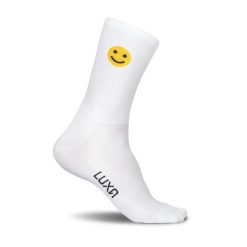 Skarpetki Rowerowe dla dorosłych LUXA Emoji. Białe skarpetki LUXA, bez wzorów, z elastanu. Za 69.00 zł.