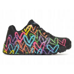 Buty damskie SKECHERS UNO LITE 314064L-BKMT czarne w serca sportowe 37,5. Czarne buty sportowe lifestyle Skechers, bez wzorów, sportowe, bez zapięcia, skechers sport. Za 279.00 zł.