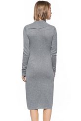 DAMSKA SUKIENKA TOM TAILOR LOVELY KNIT DRESS. Szare sukienki Tom Tailor, na co dzień, m, bez wzorów, z dzianiny, eleganckie, bez kołnierzyka, bez ramiączek, midi, dopasowane. Za 189.99 zł.