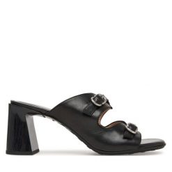 Klapki Hispanitas. Czarne klapki Hispanitas, bez wzorów, bez obcasa, bez zapięcia. Za 609.99 zł.