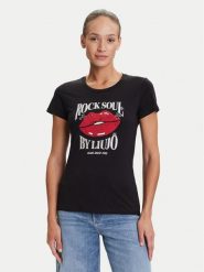 Liu Jo T-Shirt UF5265 JS923 Czarny Regular Fit. Czarne t-shirty Liu Jo, m, bez wzorów, z bawełny, bez kołnierzyka, bez ramiączek. Za 219.99 zł.