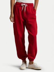 Polo Ralph Lauren Spodnie dresowe 211943009014 Czerwony Regular Fit. Czerwone spodnie dresowe Polo Ralph Lauren, bez wzorów, z bawełny. Za 559.99 zł.