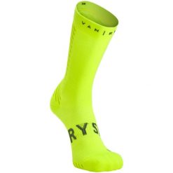 Skarpety rowerowe Van Rysel 900 zimowe. Zielone skarpetki VAN RYSEL, bez wzorów, z elastanu. Za 69.99 zł.