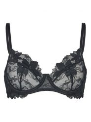 Hunkemöller Biustonosz z fiszbiną Ingrid 300469 Czarny. Czarne biustonosze Hunkemöller, bez wzorów, z syntetyku. Za 99.99 zł.
