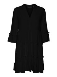 Vero Moda Sukienka w kolorze czarnym rozmiar: S. Czarne sukienki Vero Moda, s, bez wzorów, z wiskozy, bez kołnierzyka, bez ramiączek, mini. Za 79.40 zł.