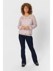 Cream Bluzka "Kit" w kolorze jasnoróżowym rozmiar: XL. Różowe bluzki Cream, xl, bez wzorów, z koronki, bez kołnierzyka, bez ramiączek. Za 87.61 zł.