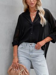 LA Angels Bluzka w kolorze czarnym rozmiar: S. Czarne bluzki LA Angels, s, bez wzorów, bez kołnierzyka, bez ramiączek. Za 127.05 zł.