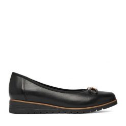 Baleriny Go Soft. Czarne baleriny GO SOFT, bez wzorów, bez obcasa, bez zapięcia. Za 199.99 zł.