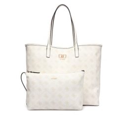 Torebka Guess. Białe shopper bag Guess, z aplikacjami, bez dodatków. Za 674.99 zł.