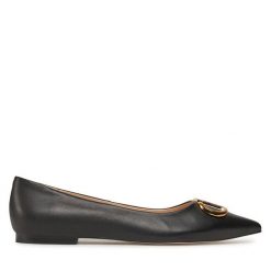 Baleriny TWINSET. Czarne baleriny Twinset, bez wzorów, bez obcasa, bez zapięcia. Za 899.99 zł.