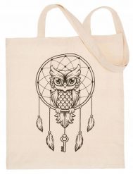 Shopperka materiałowa [DH] EKO beżowa wzór 29. Brązowe shopper bag inny, bez wzorów, z bawełny, bez dodatków. Za 7.60 zł.