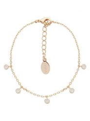 U.S. Polo Assn. Pozłacana bransoletka z elementami ozdobnymi rozmiar: onesize. Żółte bransoletki U.S. Polo Assn., z kryształem, metalowe. Za 139.87 zł.