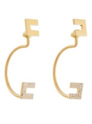 Elisabetta Franchi Kolczyki OR-56M-52E2-V190 Złoty. Żółte kolczyki Elisabetta Franchi, metalowe. Za 819.99 zł.
