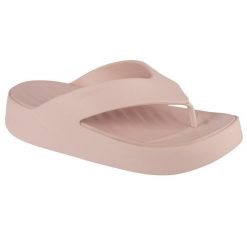 Japonki damskie Crocs 2094106UR. Brązowe japonki Crocs, bez wzorów, z materiału, sportowe. Za 268.00 zł.