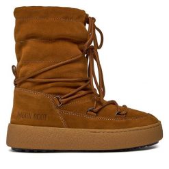 Śniegowce Moon Boot. Brązowe śniegowce Moon Boot, bez wzorów, bez zapięcia. Za 1,429.00 zł.