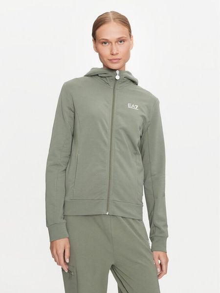 EA7 Emporio Armani Bluza 6DTM10 TJZEZ Zielony Regular Fit. Zielone bluzy EA7 Emporio Armani, xl, bez wzorów, z bawełny, bez kaptura. Za 379.99 zł.