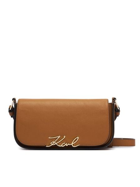 KARL LAGERFELD Torebka A1W30039 Brązowy. Brązowe listonoszki KARL LAGERFELD, bez wzorów, ze skóry, bez dodatków. Za 1,043.99 zł.