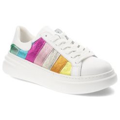 Białe Sneakersy Armodo Sportowe Obuwie Damskie. Białe buty treningowe Armodo, bez wzorów, ze skóry, bez zapięcia. Za 440.99 zł.