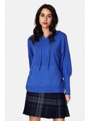 ASSUILI Bluza w kolorze niebieskim rozmiar: 40. Niebieskie bluzy Assuili, bez wzorów, klasyczne, bez ramiączek, z kapturem. Za 136.45 zł.