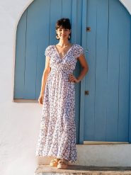 Isla Bonita by SIGRIS Sukienka w kolorze białym rozmiar: XL. Białe sukienki Isla Bonita by SIGRIS, na co dzień, xl, bez wzorów, z bawełny, bez kołnierzyka, bez ramiączek, maxi, proste. Za 130.50 zł.