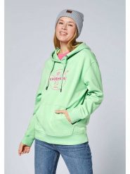 Chiemsee Bluza w kolorze zielonym rozmiar: XL. Zielone bluzy Chiemsee, xl, bez wzorów, z bawełny, bez ramiączek, z kapturem. Za 126.99 zł.