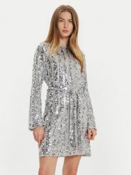 Vero Moda Sukienka koktajlowa Efa 10321447 Srebrny Regular Fit. Szare sukienki Vero Moda, l, bez wzorów, z syntetyku, wizytowe, bez kołnierzyka, bez ramiączek. Za 139.99 zł.