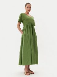Weekend Max Mara Sukienka codzienna Brozno 2515621082 Zielony Relaxed Fit. Zielone sukienki Weekend Max Mara, na co dzień, s, bez wzorów, z bawełny, bez kołnierzyka, bez ramiączek, proste. Za 1,219.00 zł.
