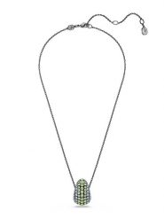 Swarovski Naszyjnik z zawieszką - dł. 38 cm rozmiar: onesize. Czarne naszyjniki Swarovski, z materiału, z kryształem, metalowe. Za 347.99 zł.