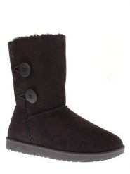 ISLAND BOOT Botki zimowe "Elisa" w kolorze czarnym rozmiar: 38. Czarne botki Island Boot, bez wzorów, z materiału, bez obcasa, na platformie, bez zapięcia. Za 133.89 zł.