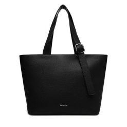 Torebka Lasocki. Czarne shopper bag Lasocki, bez wzorów, bez dodatków. Za 199.99 zł.