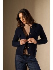 Perfect Cashmere Kaszmirowy kardigan "Friume" w kolorze granatowym rozmiar: M. Niebieskie swetry Perfect Cashmere, m, bez wzorów, z kaszmiru, bez ramiączek. Za 1,000.99 zł.