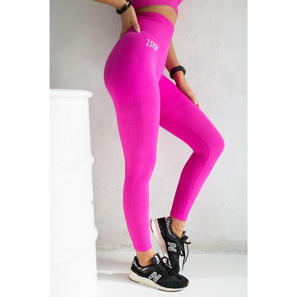 Legginsy bezszwowe damskie 2Skin Shark. Czerwone legginsy 2SkIN, l, bez wzorów, na fitness i siłownię. Za 199.00 zł.