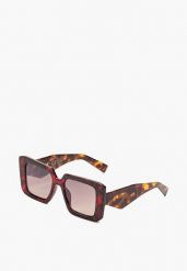 Czerwono-Brązowe Okulary Przeciwsłoneczne z Filtrem UV o Kwadratowym Kształcie Missarina. Czerwone okulary przeciwsłoneczne Renee, bez wzorów, z jeansu. Za 34.99 zł.