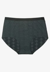 Ciemnozielona Bielizna Modelująca Majtki High Waist Lilialira. Zielona bielizna modelująca Renee, bez wzorów, z jeansu, z podwyższonym stanem. W wyprzedaży za 11.99 zł.