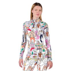Bluza narciarska damska Rossignol Booster 1/2 Zip Top. Niebieskie bluzy Rossignol, na zimę, l, bez wzorów, sportowe, bez ramiączek, bez kaptura. W wyprzedaży za 759.00 zł.