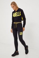 LaBellaMafia legginsy treningowe Fan damskie kolor czarny z nadrukiem. Czarne legginsy LABELLAMAFIA, bez wzorów, z dzianiny. W wyprzedaży za 229.99 zł.