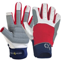 Rękawice Żeglarskie Cruising C4S. Czerwone rękawiczki CRAZY4SAILING, bez wzorów, sportowe. Za 101.95 zł.