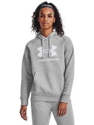 Under Armour Bluza "Rival" w kolorze szarym rozmiar: M. Szare bluzy z kapturem Under Armour, m, bez wzorów, z materiału, z kapturem. Za 196.70 zł.