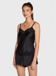Lauren Ralph Lauren Piżama ILN11684 Czarny Regular Fit. Czarne piżamy Lauren Ralph Lauren, l, bez wzorów, z syntetyku, bez kołnierzyka, bez ramiączek. Za 259.99 zł.