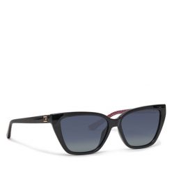 Okulary przeciwsłoneczne Guess. Czarne okulary przeciwsłoneczne Guess, z aplikacjami. Za 439.99 zł.