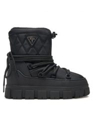 Guess Śniegowce Uniques FLFUNI FAB10 Czarny. Czarne botki Guess, z aplikacjami, z materiału, bez zapięcia. Za 839.99 zł.